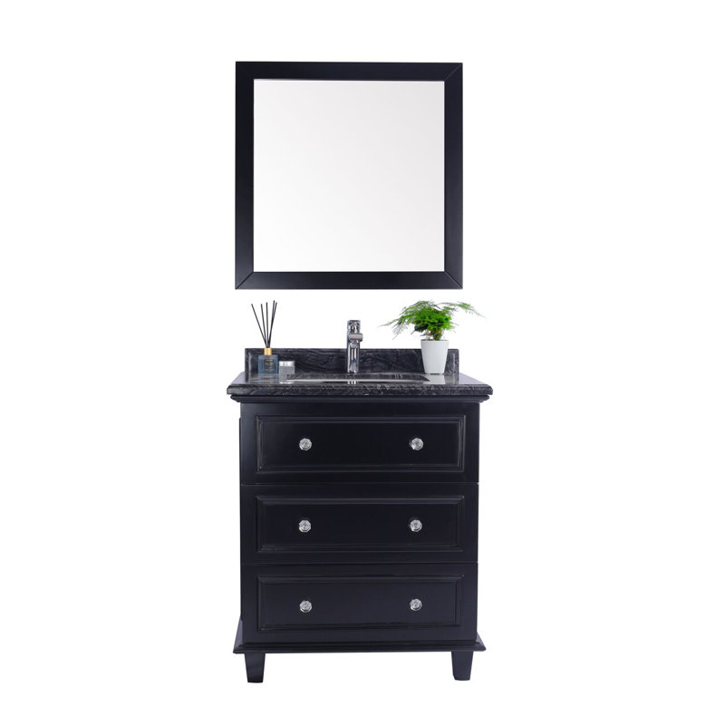 Ensemble de meuble-lavabo simple 30 po Medina, Espresso, Bois noir