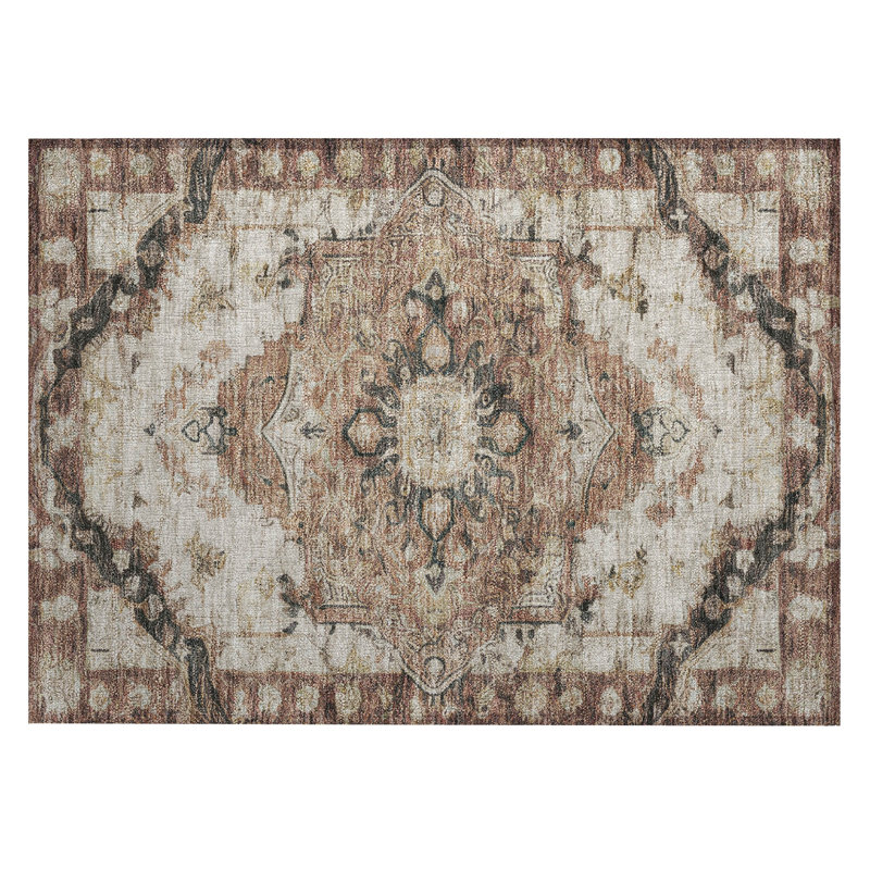 Machine Washable Indoor/Outdoor Chantille ACN2875 Global Rug, Paprika, 2'6" x 3'10"