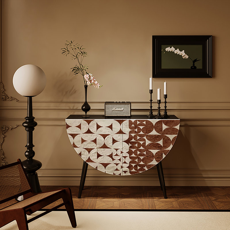Modern simple geometric pattern decorative cabinet
