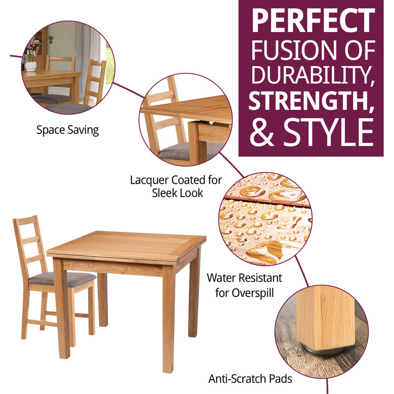 6 - Person Solid Oak Dining Set, Grey
