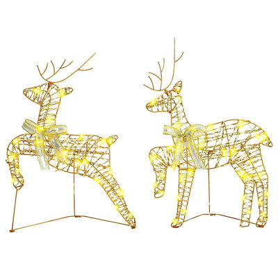 vidaXL LED Reindeers with 40 LEDs PET