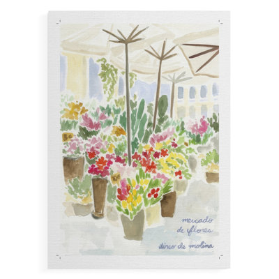 Tirso Flower Market II - Impression sur toile seulement - NON-CADRE