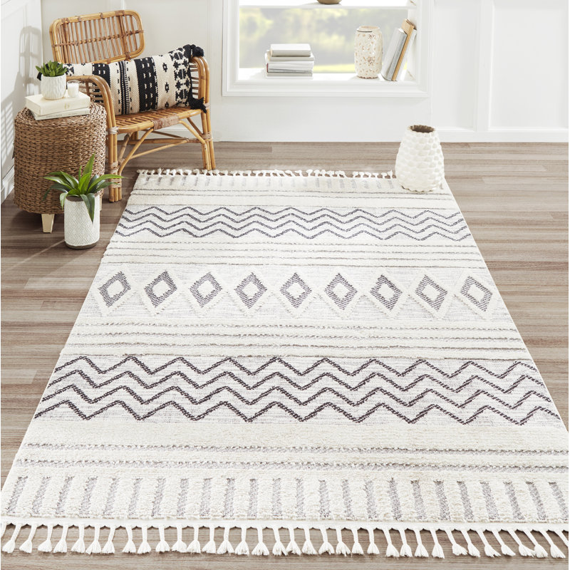 Adhnan Geometric Indoor Rug, Rectangle 8'6" x 12'6"