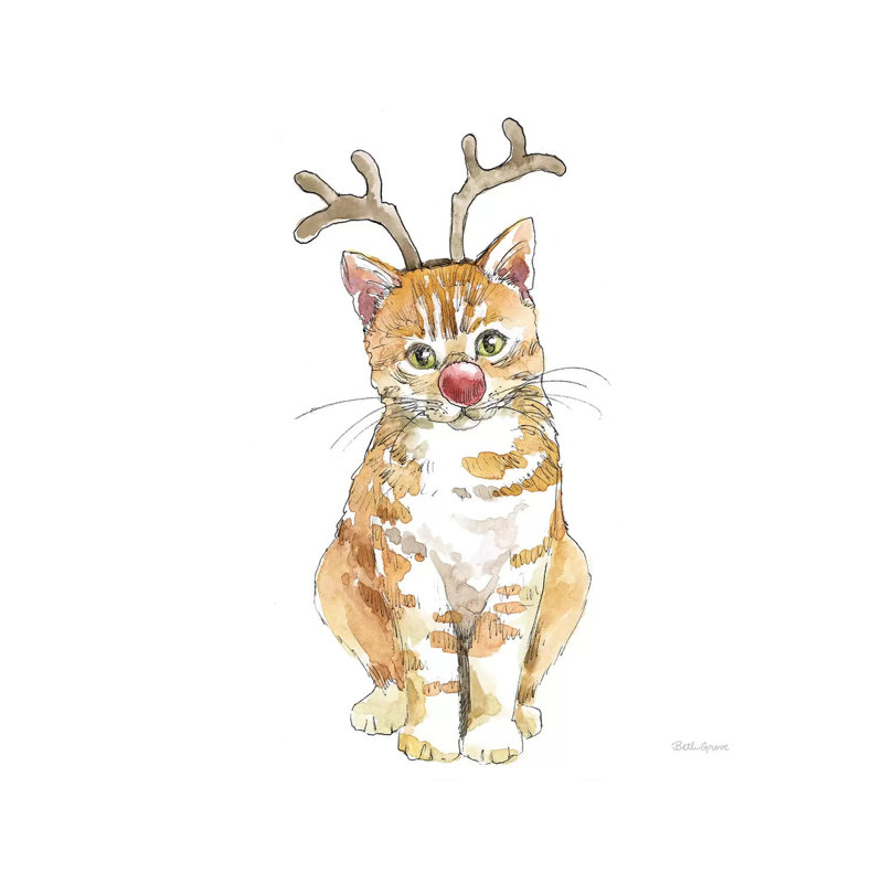 Christmas Kitties III Square by Beth Grove - Wrapped Canvas Print, 66.04 cm H x 66.04 cm W x 1.91 cm D