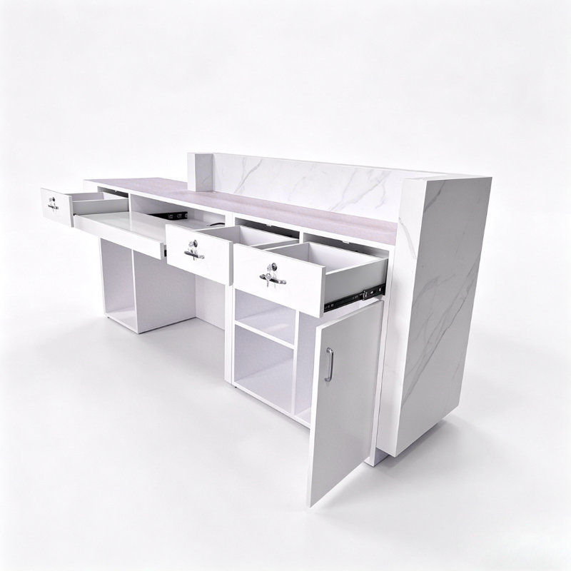 Grand bureau de réception Eos, 2400 x 600 x 1000 mm / 94 x 24 x 39 po