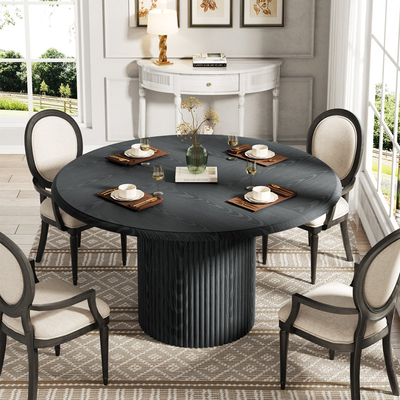 Round Metal Base Dining Table