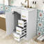 Meuble-lavabo avec lavabo en céramique, 3 tiroirs et 1 porte-1424844077