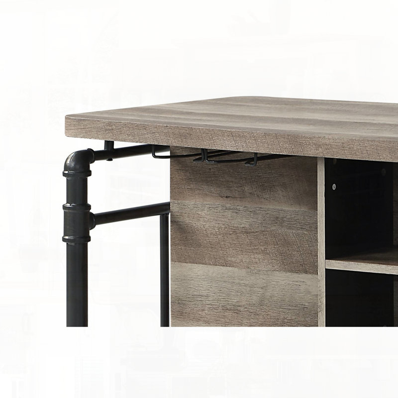 Sturdy Counter Height Table with Weight-Supportive Top and Shelf