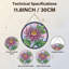 Panneau de vitrail en verre coloré 12 po H Chrysanthemum-2125157402