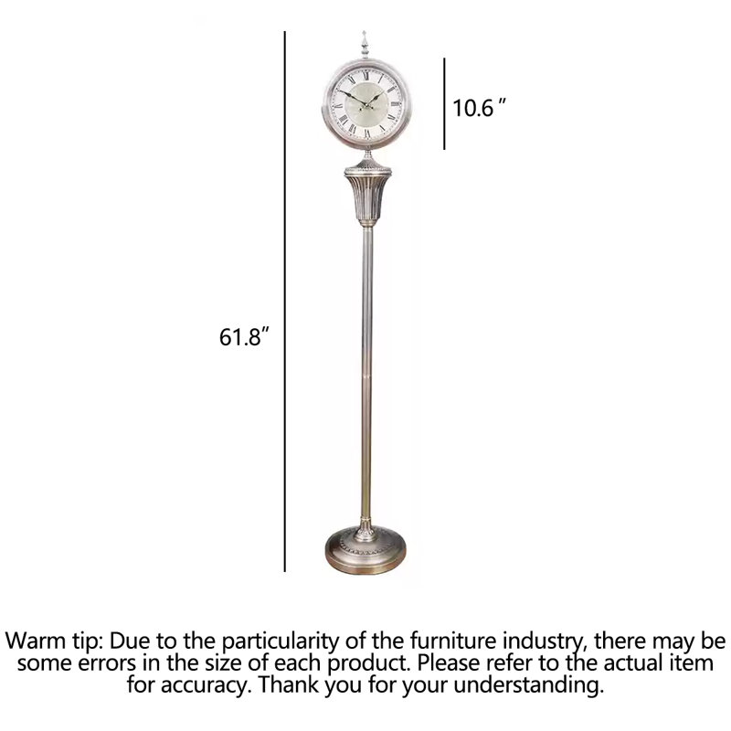American-style retro silent living room floor clock