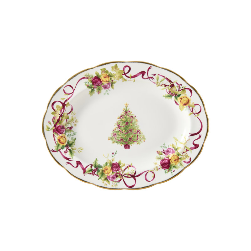 Holiday OCR Xmas Tree Ovl Plattr 33cm/13in