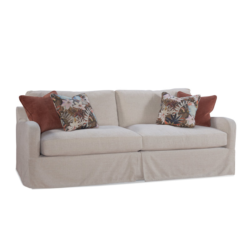 Pandora Slipcovered Sofa, Pearl Stripe;0206-85
