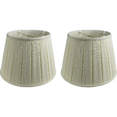 Royal Designs, Inc. BSO-724-18LNEG-2, abat-jour de base à plis anglais Empire, 11 x 18 x 12, coquille d'œuf en lin, paquet de 2