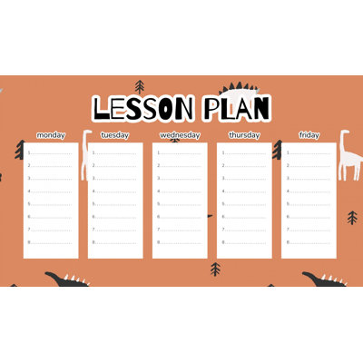 Magnetic Lesson Plan Minimalist Dinosaurs