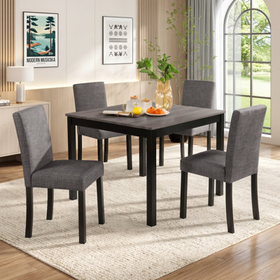 Ensemble de table de salle à manger 5 pièces avec table carrée