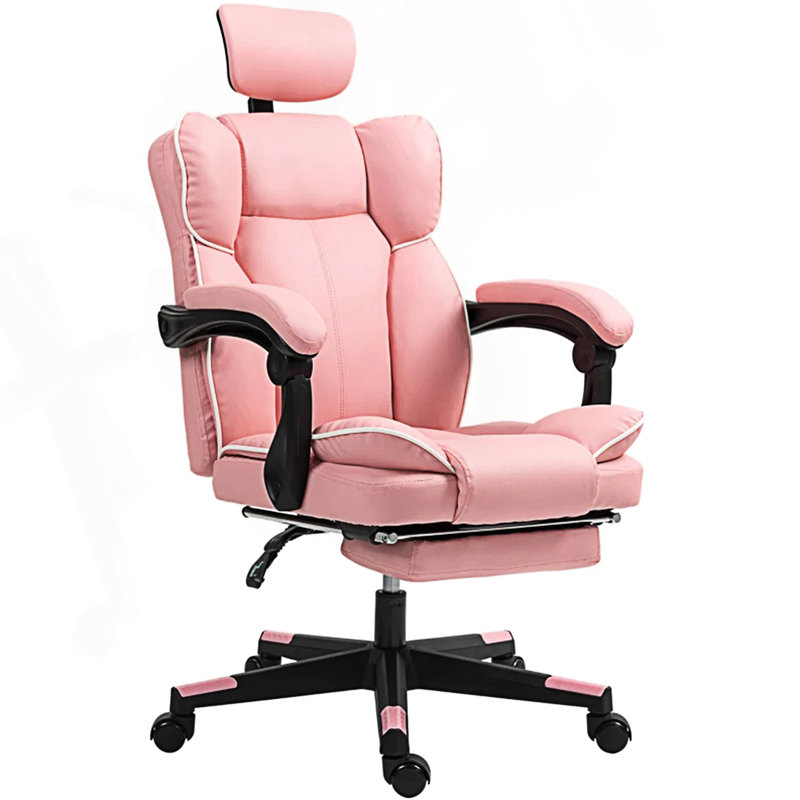Chaise de bureau pratique, Rose, Noir
