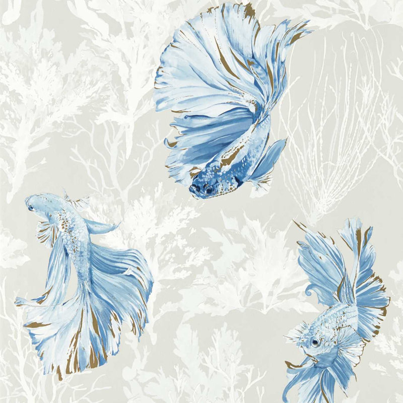Halfmoon 10.05m x 52cm Wallpaper Roll, Stillness/Indigo