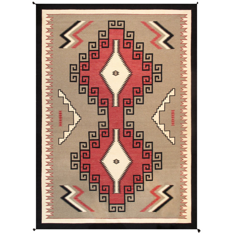Canvello Reversible Wool Mocha Area Rug- 9'2'' X 11'9''