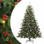 Artificial Christmas Tree with LEDs with Stand Green-1698981545