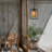 1-Light Rattan Outdoor/Indoor Coastal Boho Lantern Pendant Light