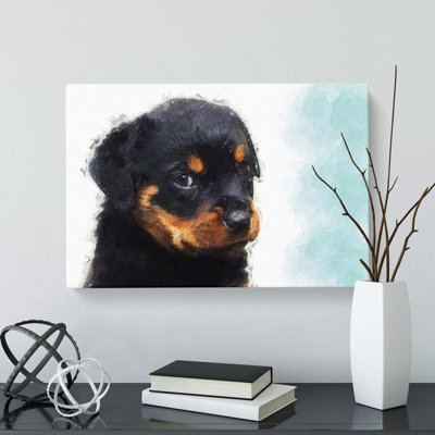 Rottweiler Puppy - Wrapped Canvas