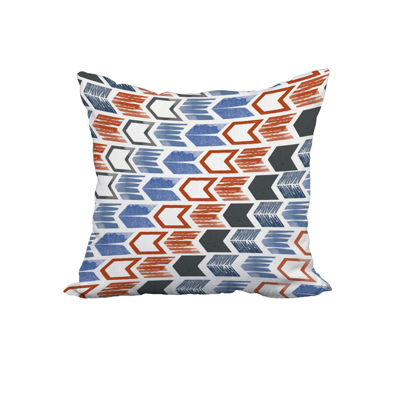 Housse et insert de coussin carré imprimé, 18 po x 18 po, Noir