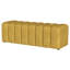 Banc d'appoint capitonné en tissu jaune moutarde