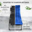 Outsunny Folding Sun Lounger 5-Position Adjustable Back Blue