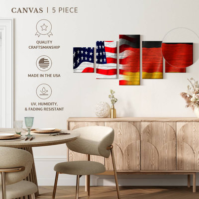 American And German Flag