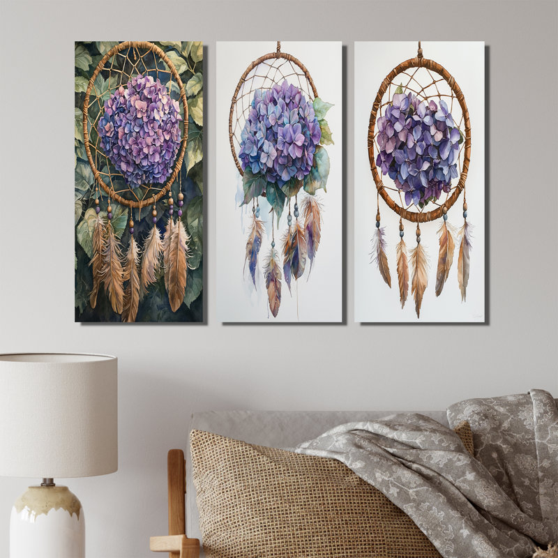 Hydrangea Dreamcatcher I - Collection d'art mural Hydrangea, Toile tendue, H 28 po x l 36 po, Ne s’applique pas