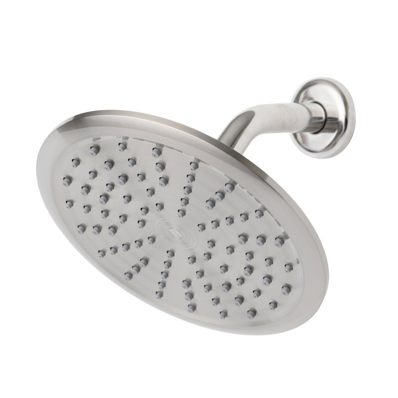 Brushed Nickel 8-Inch Round Rain Shower Head