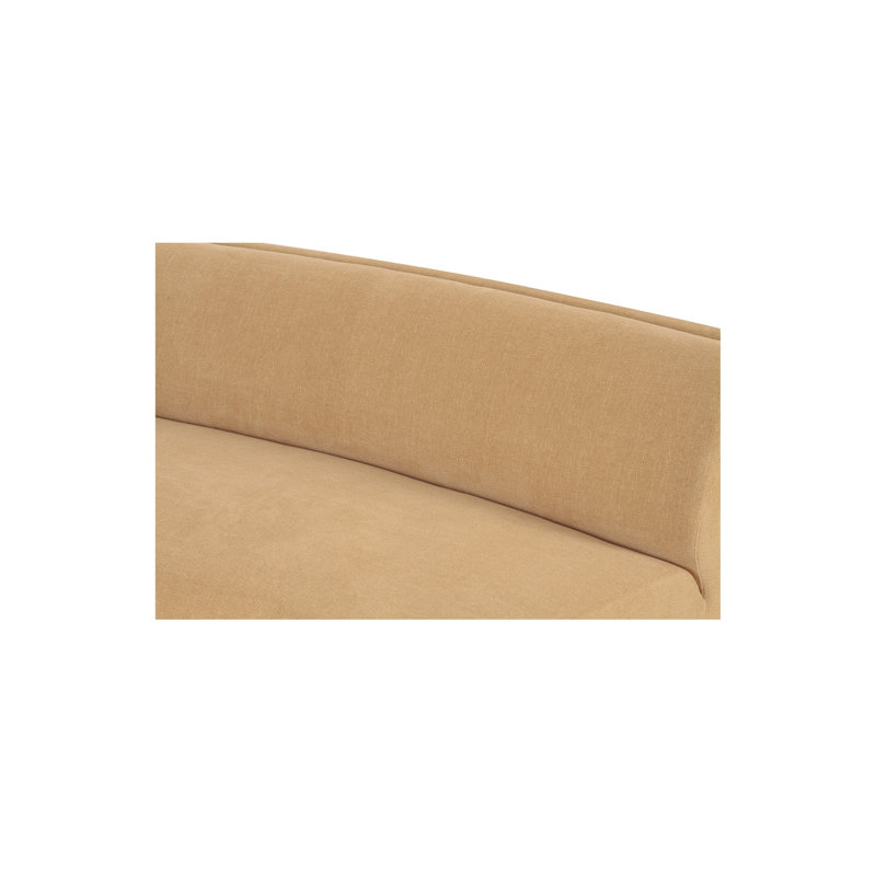 Naomi 2 Piece Convex Modular Sectional Golden Yellow, Yellow Polyester