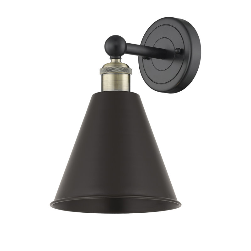 Dorantes Steel Armed Sconce, Black Antique Brass