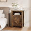Table de chevet moderne avec tablette et porte de grange Farmhouse (ensemble de 2)-970041469-962689753