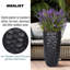 Idealist Mosaic Style Black Tall Round Vase Planter Outdoor Plant Pot-818924048