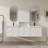 White Double Sink Vanity Set