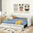Twin XL to King Size Upholstered Daybed with Two Drawers