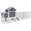 Poulailler en bois gris avec poulailler-1194794583
