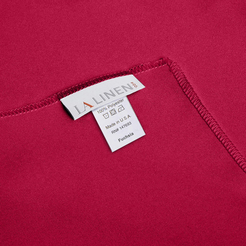 Rectangular Stain-Resistant Polyester Tablecloth - Basics by Wayfair™, Fuchsia, 120" x 60"