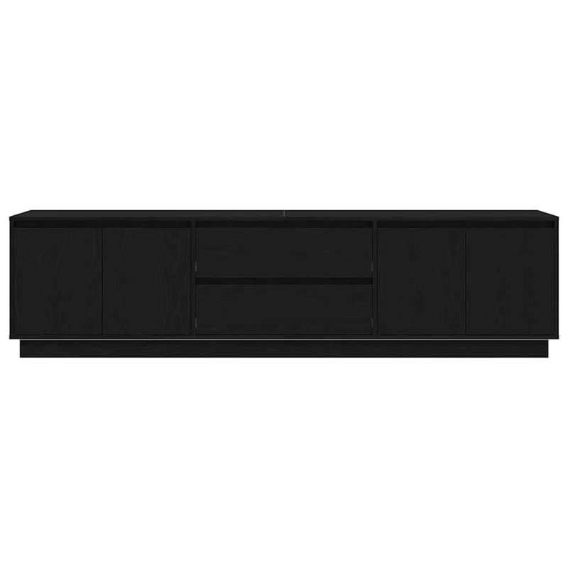 Latitude TV Cabinet with LED Lights 193.5x41x50 cm, Black Oak