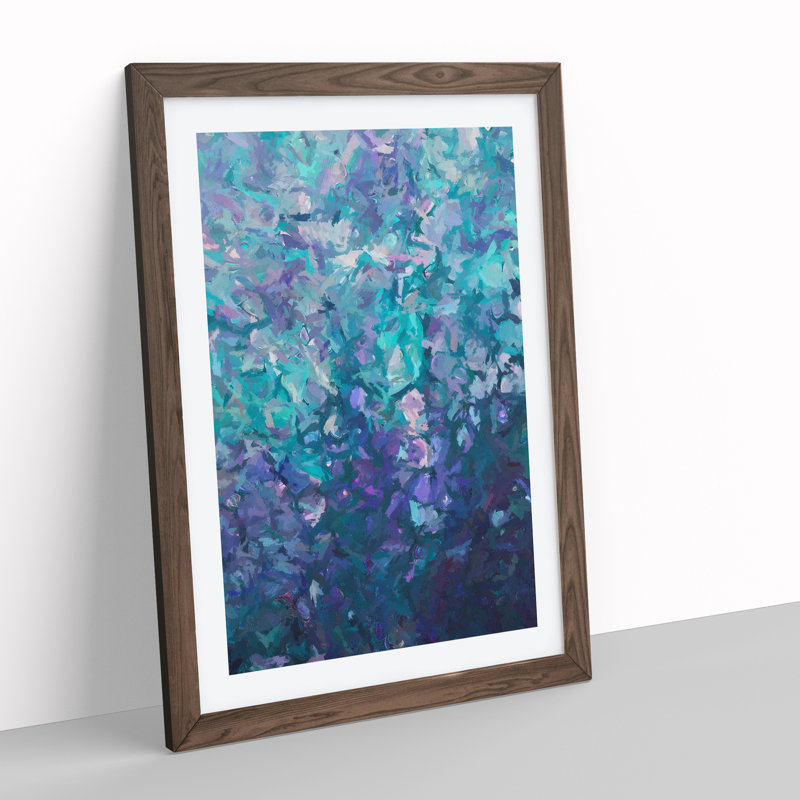 Starburst Abstract - Framed Print, 64cm H x 46cm W x 2cm D, Walnut Framed