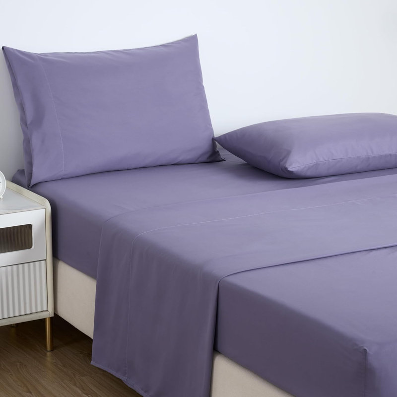 Liam Microfiber 7 Piece Bed in a Bag Comforter Set, Queen Comforter + 6 Additional Pieces, Dusty Purple
