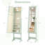 Armoire à bijoux avec miroir pleine grandeur et miroir de maquillage intérieur-243511119
