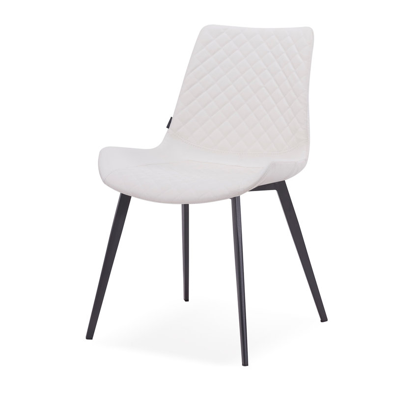 Albieri 18.5'' H Upholstered Side Chair, White/Black