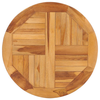 Table tournante en bois de teck massif