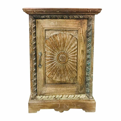 Alvino 51cm W Solid Wood Bedside Table