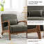 66 cm Wide Modern Minimalist Upholstered Solid Wood Accent Armchair with A Supportive Backrest (Set of 2)-1371849013