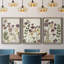Pressed Flower Arrangement IV - Ensemble de 3 peintures sur toile encadrées-990433035-990433044
