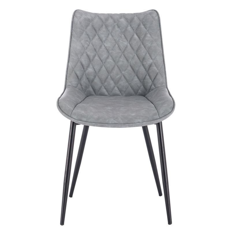 Alhambra 46.5cm H Upholstered Side Chair, Grey, 2