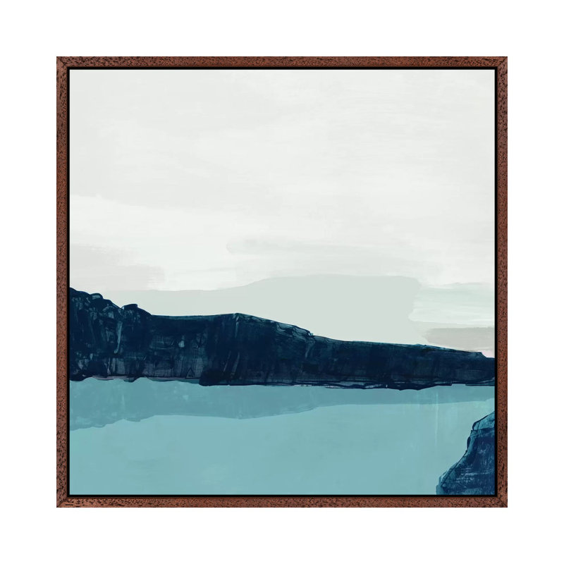 Silent Water by Tom Reeves - Painting on Canvas, Classic Brown Wood Framed, 66.04cm H x 66.04cm W x 3.81cm D